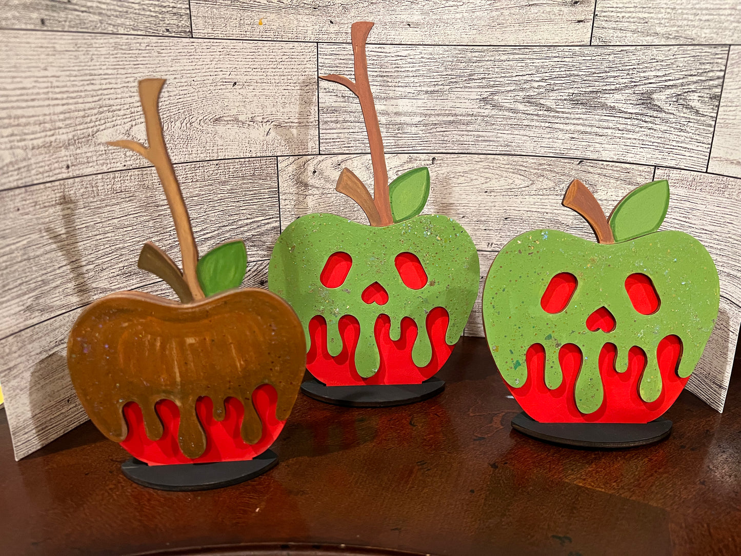Poison Apple Trio Halloween Tabletop Signs