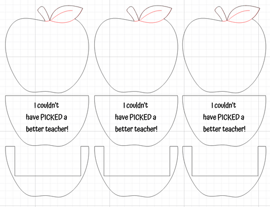 Custom Teacher Apple Gift Card Holders