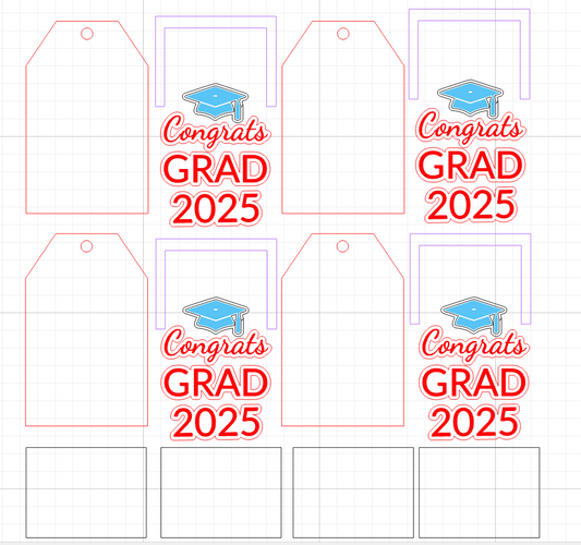 "Congrats 2025 Grad" Graduation Gift Card Holder