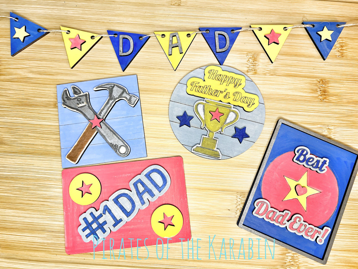 Father's Day Tiered Tray Laser Cut File Digital Download