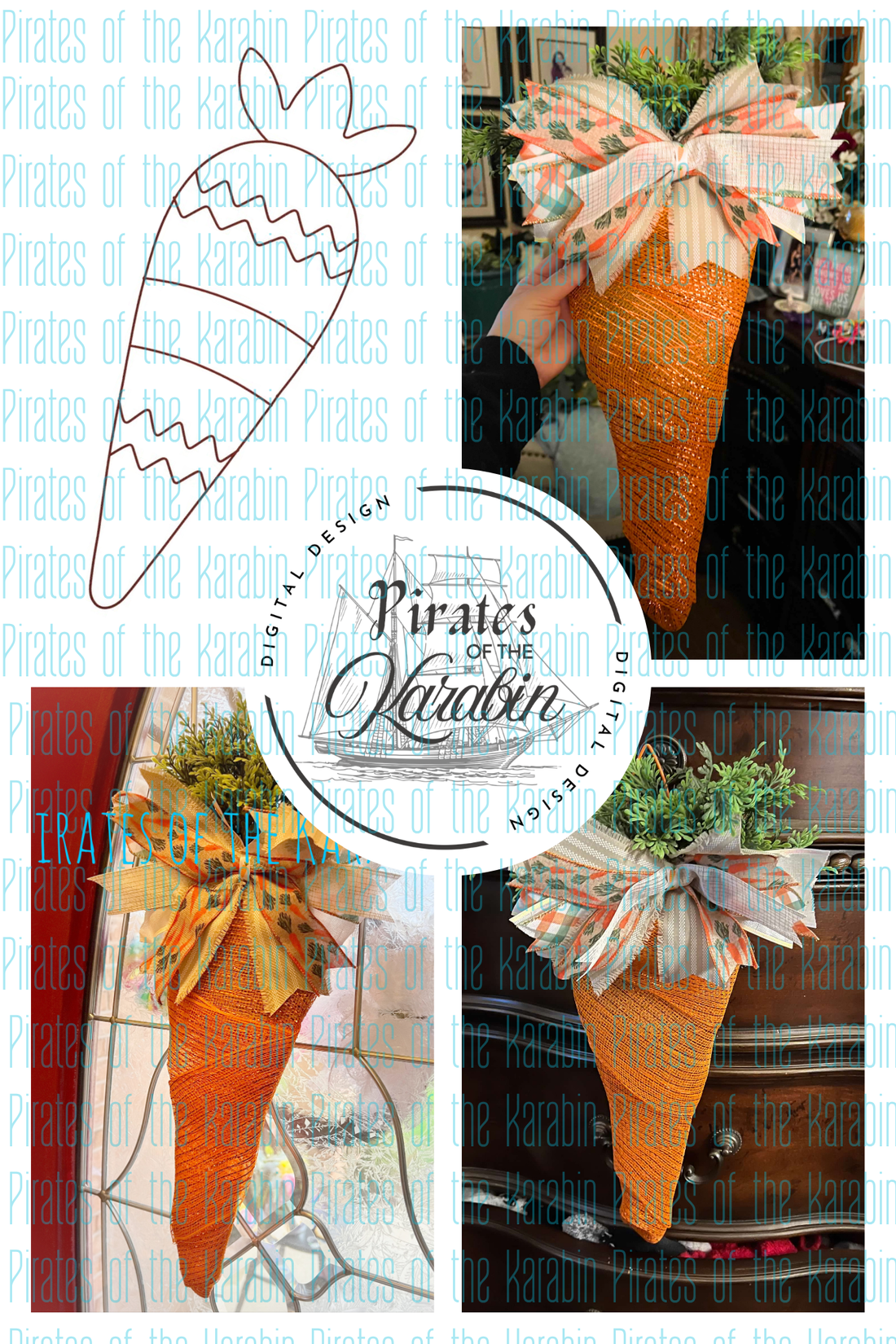 Easter Craft DIY Carrot Wall Hanger