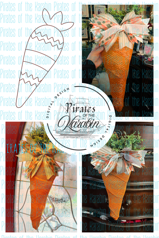 Easter Craft DIY Carrot Wall Hanger