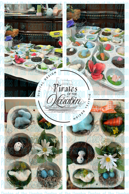 DIY Spring Muffin Tin Wall Hanger