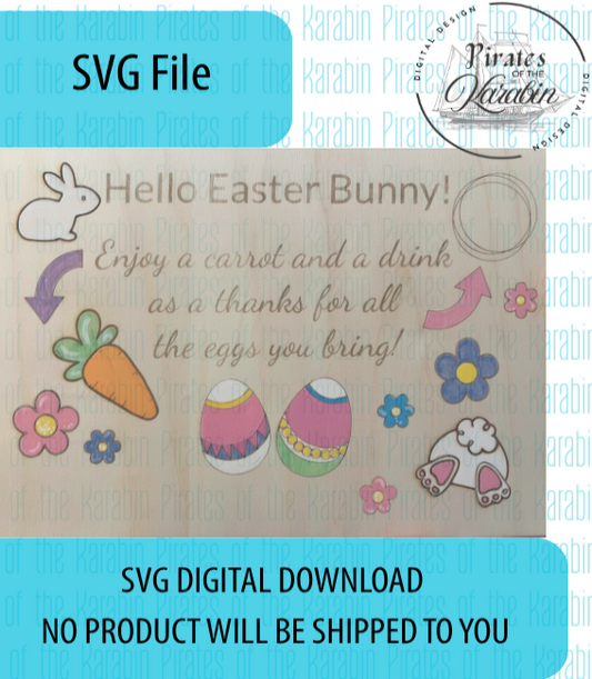 Digital download card with Easter graphics and text on a white background