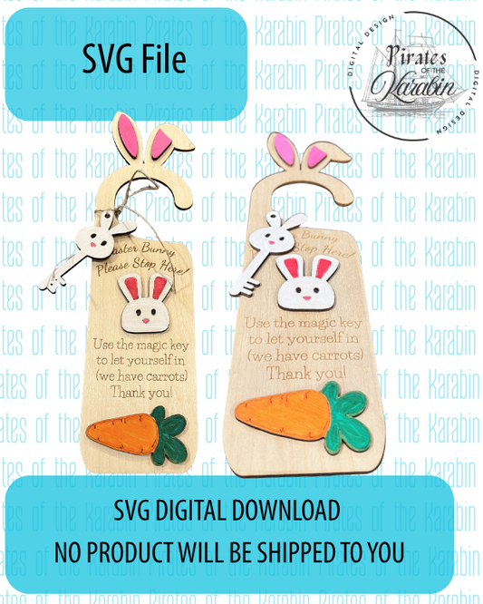 Digital download for SVG file with bunny and carrot design on a white background