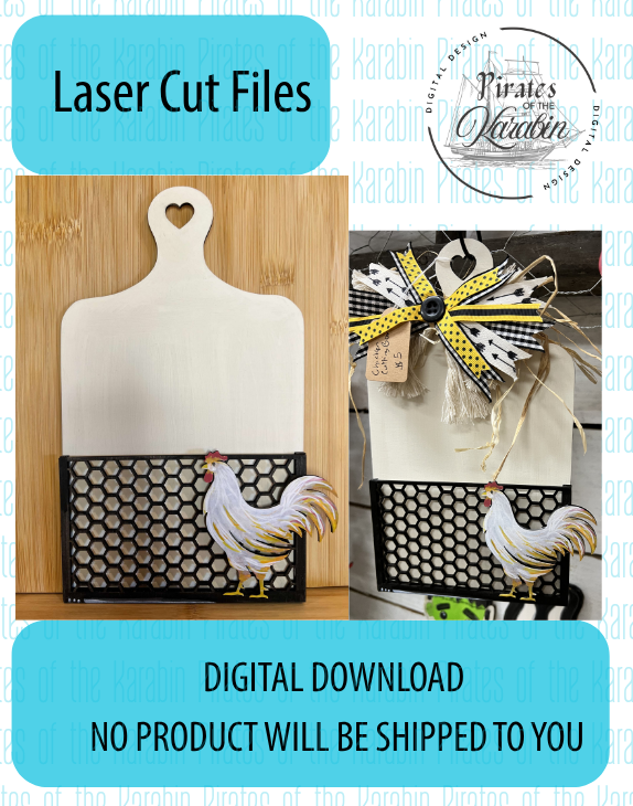 Chicken Wire Cutting Board Laser Cut File SVG/XCS Digital Download