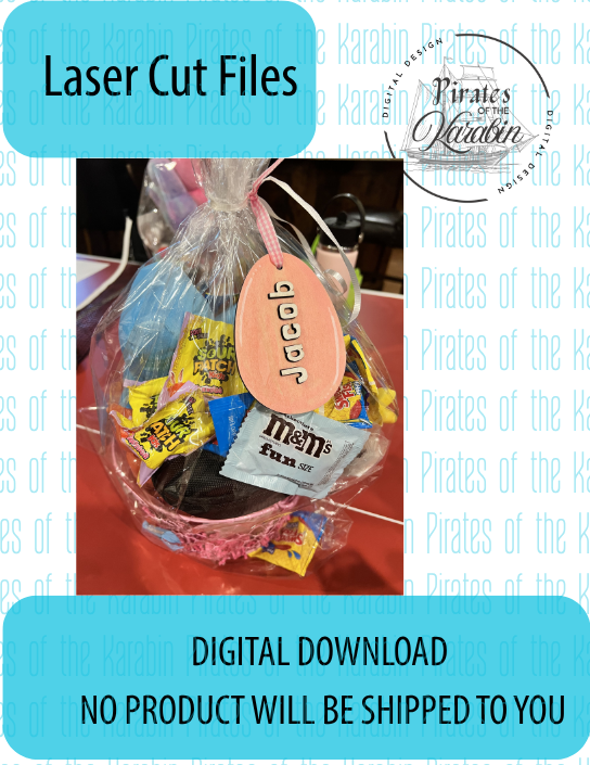 Product packaging with text 'Laser Cut Files' and 'Digital Download' on a white background.