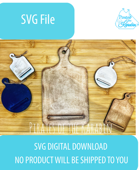 Six Custom Cutting Boards Laser Cut File SVG/XCS Digital Download