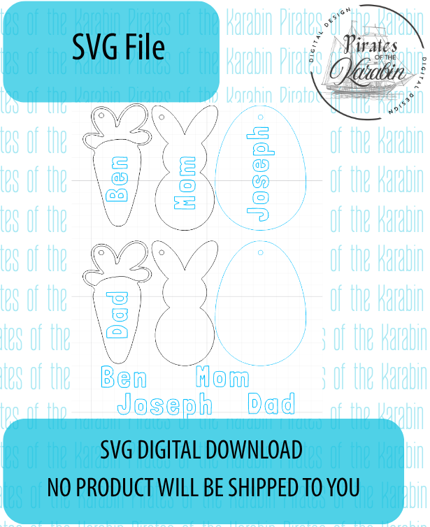 Digital download for SVG file with a blue and white design on a white background
