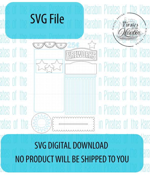 Digital download package for an SVG file with a white background