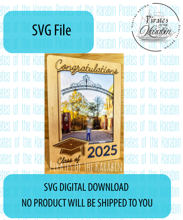 Congratulations 2026 Grad Frame Laser Cut File SVG/XCS Digital Download
