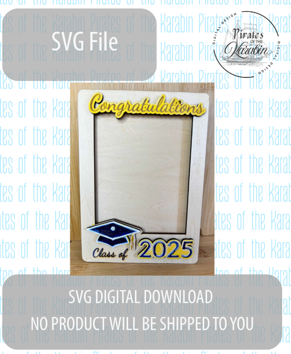 Congratulations 2026 Grad Frame Laser Cut File SVG/XCS Digital Download