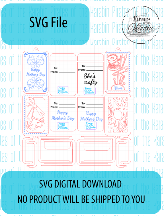 Digital download package for SVG files with a white background