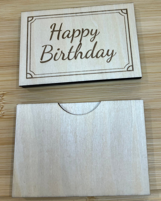 Happy Birthday Gift Card Holder