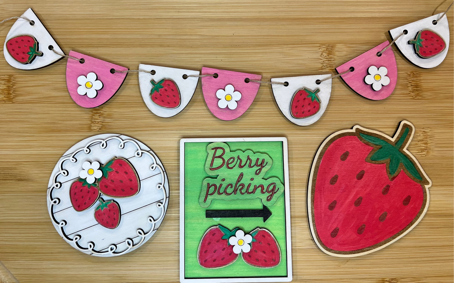 Strawberry Tiered Tray Laser Cut File SVG/XCS Digital Download