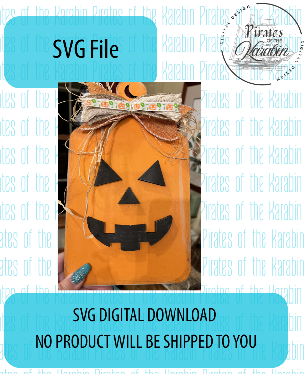 Jack o Lantern Face Cutting Board Laser Cut File SVG/XCS Digital Download