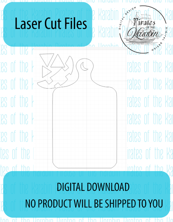 Jack o Lantern Face Cutting Board Laser Cut File SVG/XCS Digital Download