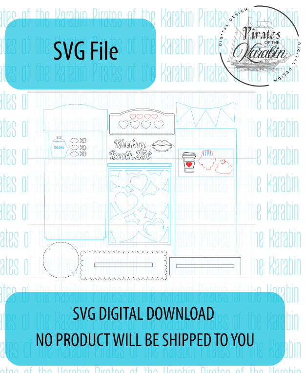 Kissing Booth SVG/XCS - Digital Download