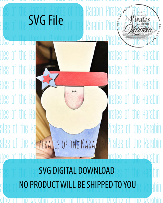 Digital download for a gnome SVG file with a blue banner and text.