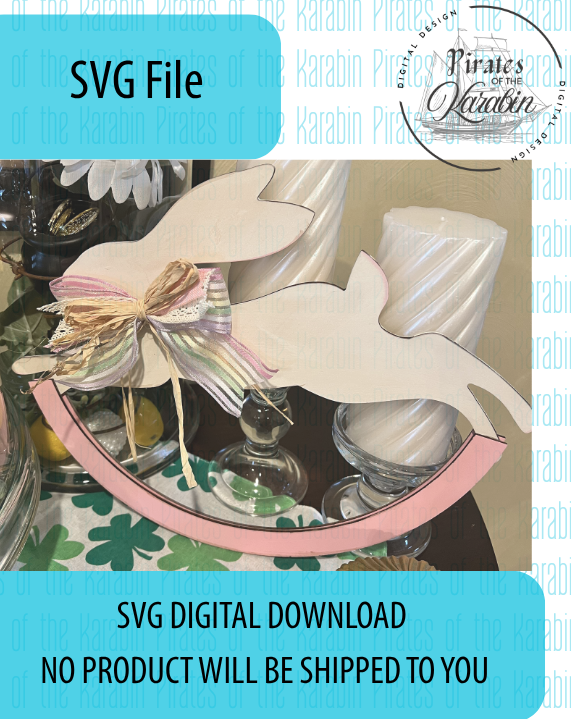 Rocking Bunny Laser Cut File SVG/XCS Digital Download