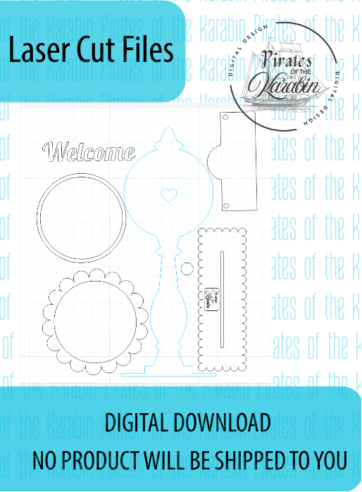 Laser cut files digital download with branding on a white background