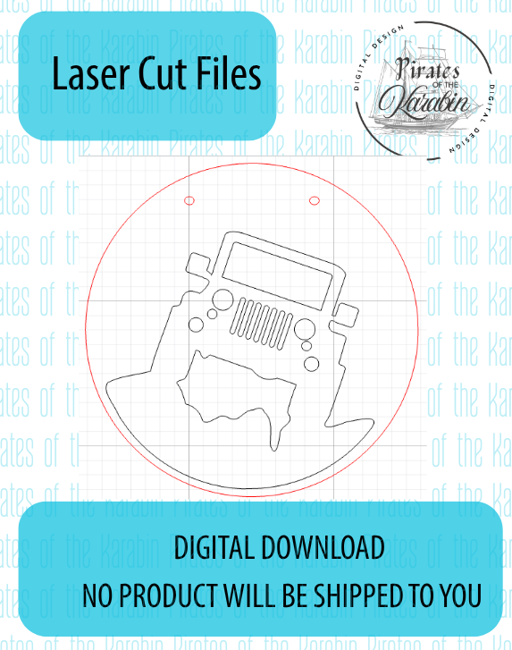 Jeep Tilt Door Sign Laser Cut File SVG/XCS Digital Download