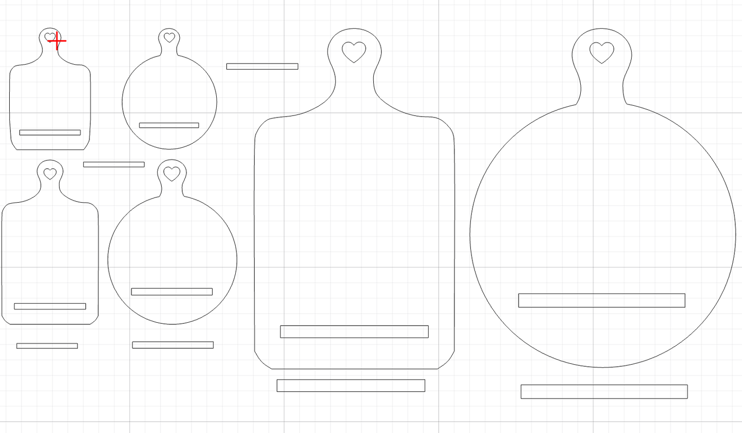Six Custom Cutting Boards SVG