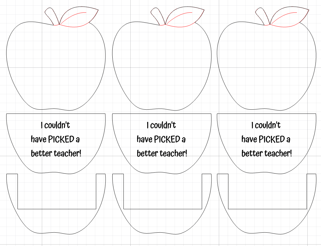 Custom Teacher Apple Gift Card Holders