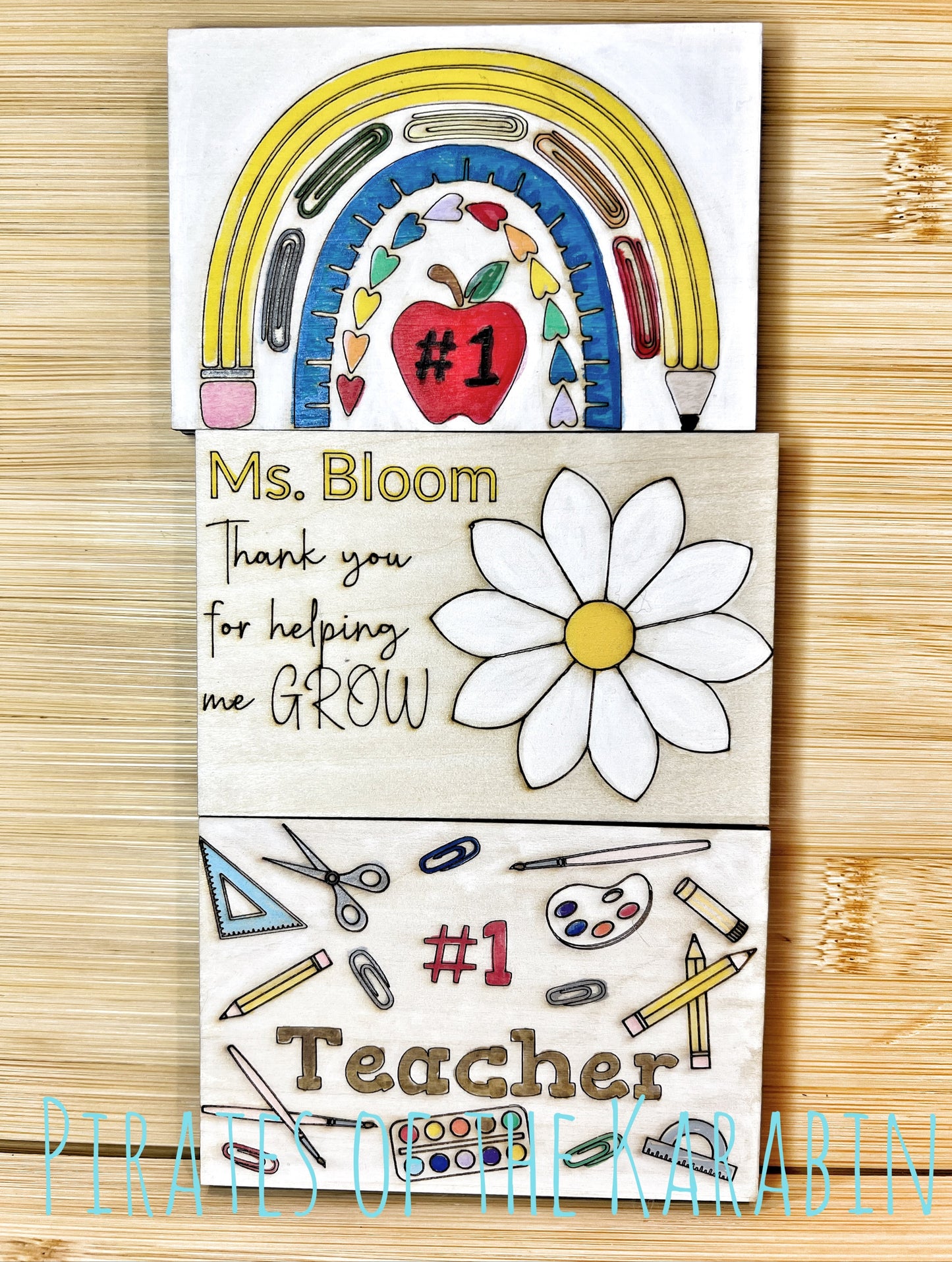 Custom Laser Engraved Gift Card Holders for End of Year Teacher Gift SVG file