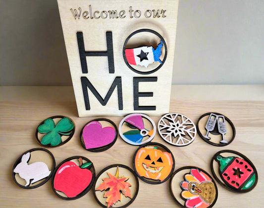 Interchangable Welcome to our Home Sign