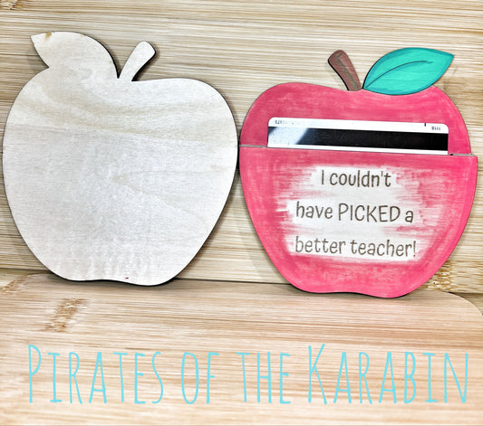 Custom Teacher Apple Gift Card Holders