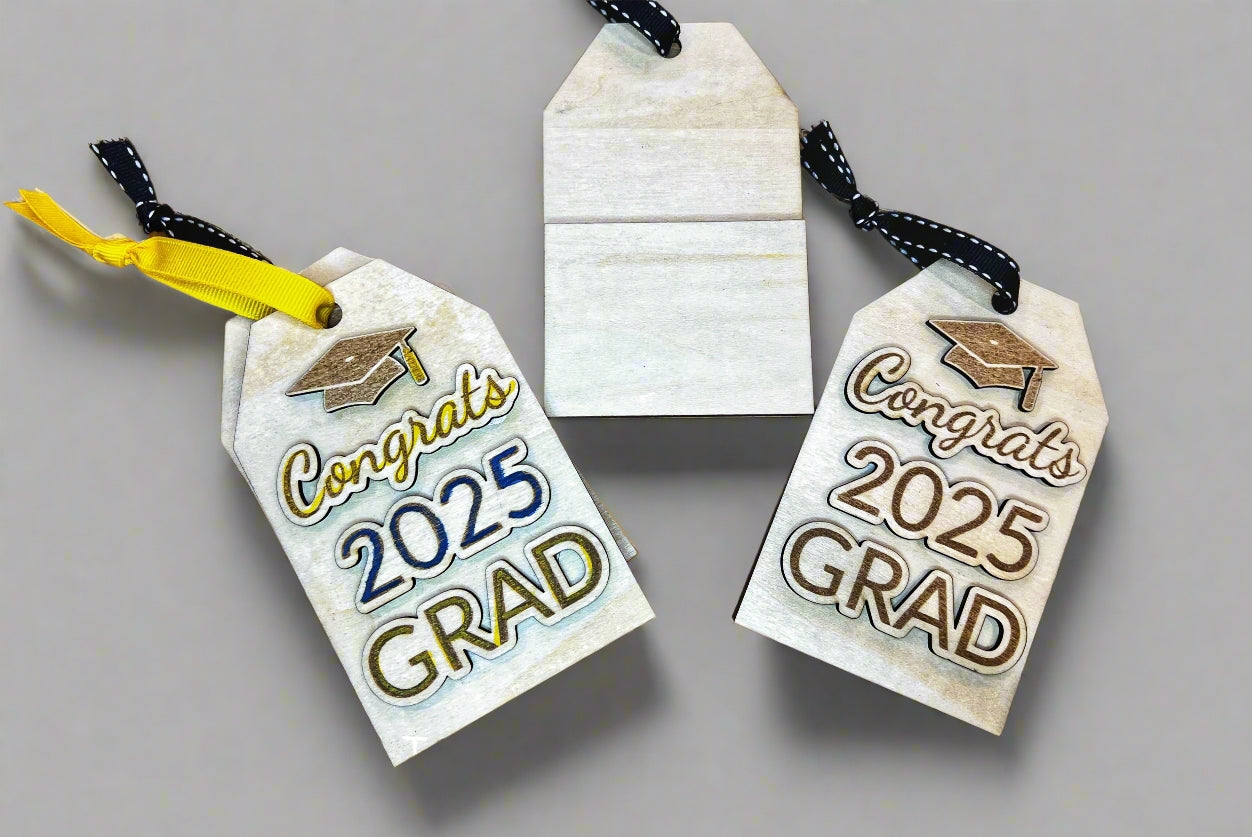 "Congrats 2025 Grad" Graduation Gift Card Holder