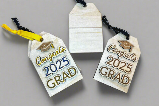 "Congrats 2025 Grad" Graduation Gift Card Holder