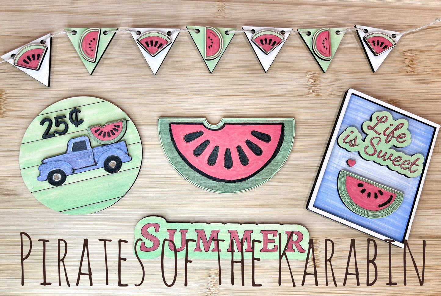 Watermelon Tiered Tray Laser Cut File Digital Download