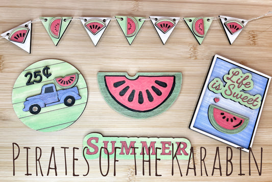 Watermelon Tiered Tray Laser Cut File Digital Download