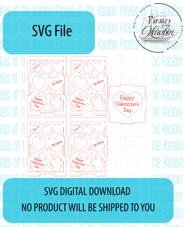 Valentine's Day Tealight Holder SVG/XCS - Digital Download