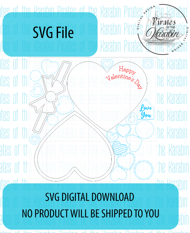 Chocolate Candy Heart SVG/XCS - Digital Download