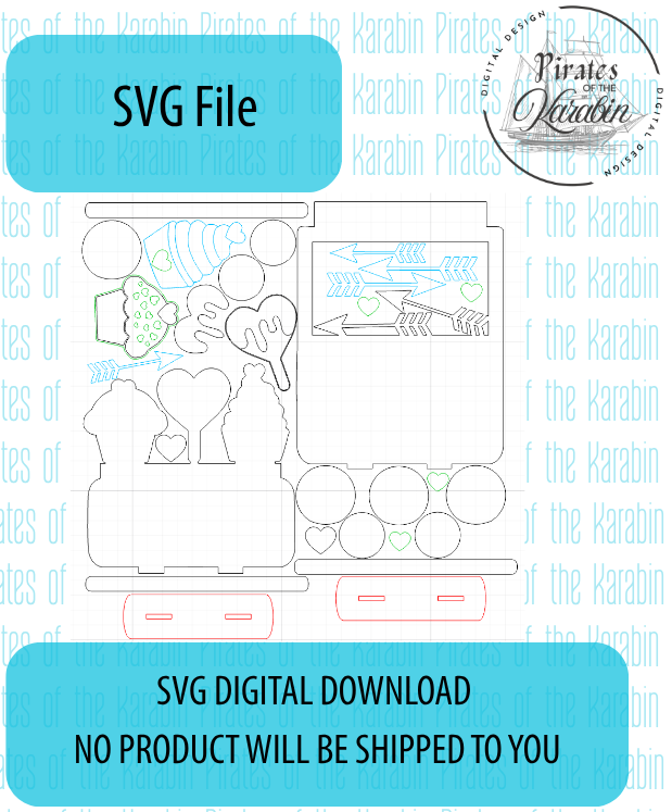 Valentine's Day Train SVG/XCS - Digital Download