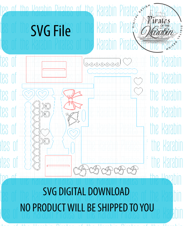 Valentine's Day Tiered Cake SVG/XCS - Digital Download