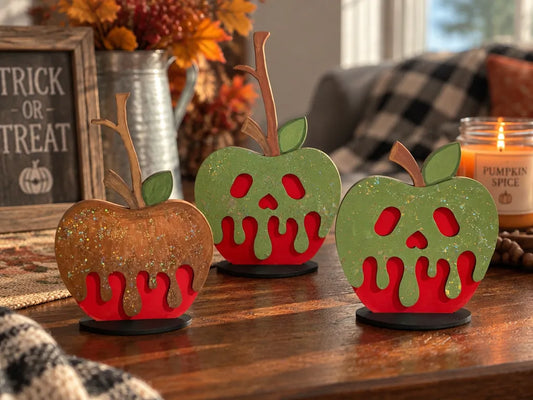 Poison Apple Trio Halloween Tabletop Signs